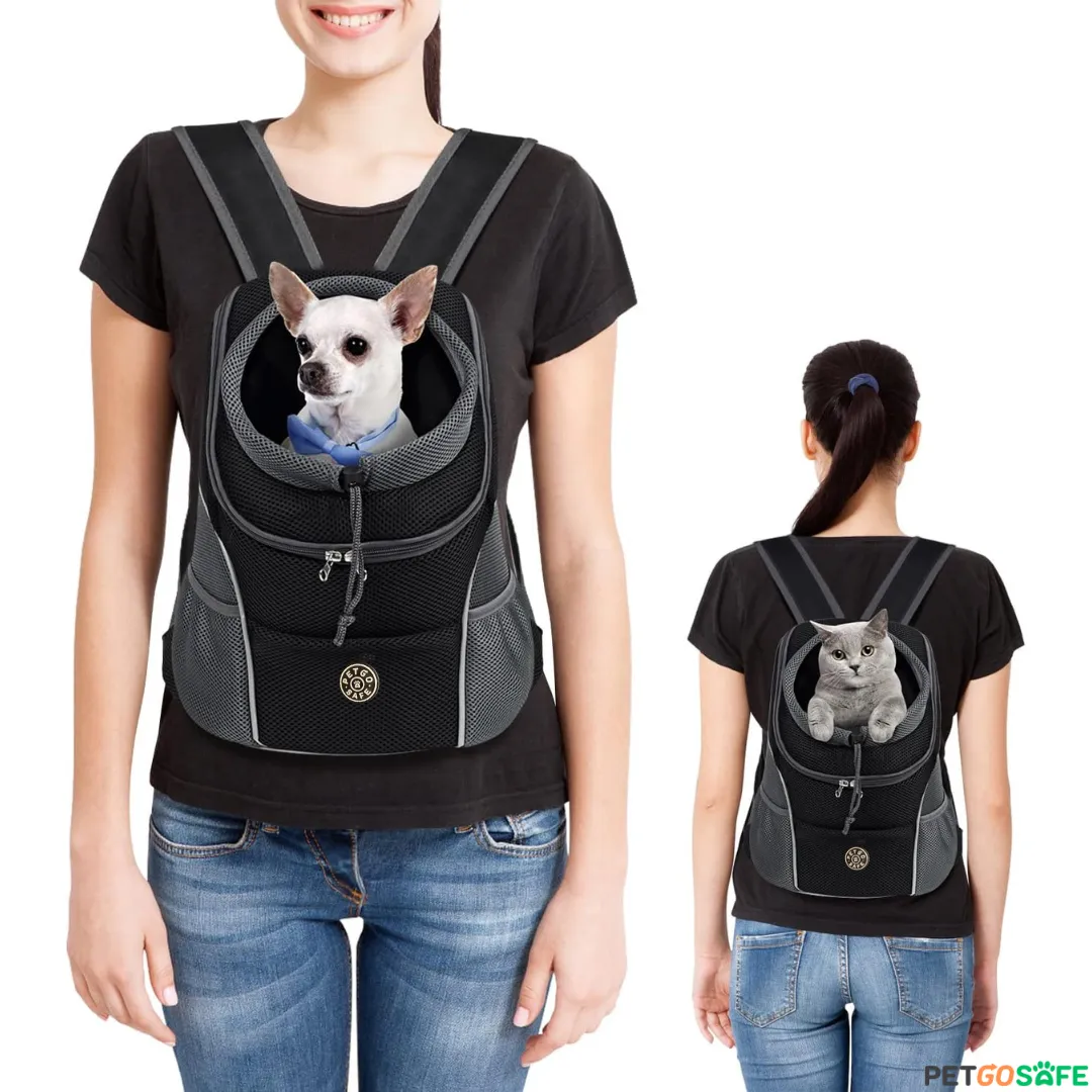 Pet Carrier Backpack Breathable Head-Out Safe Bag for Dogs Cats