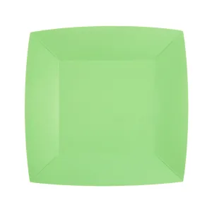 Piatto Biocompostabile Verde 18 x 18 cm - 10 pezzi