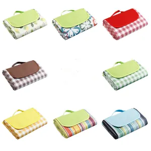 Picnic mat damp proof mat beach tent mat outdoor lattice portable folding Oxford cloth picnic mat