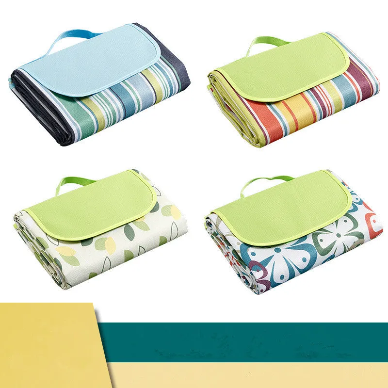 Picnic mat damp proof mat beach tent mat outdoor lattice portable folding Oxford cloth picnic mat