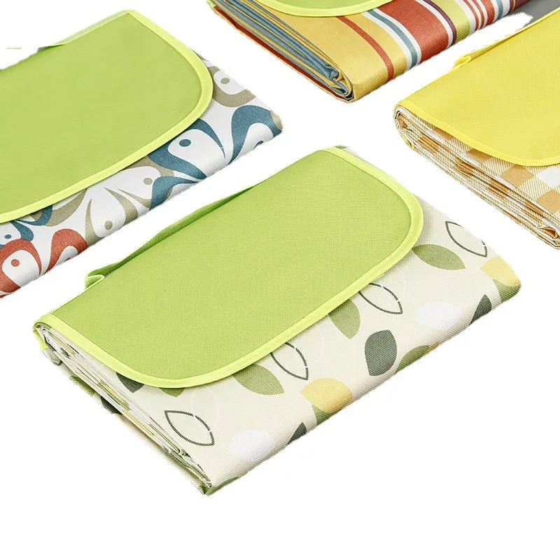 Picnic mat damp proof mat beach tent mat outdoor lattice portable folding Oxford cloth picnic mat