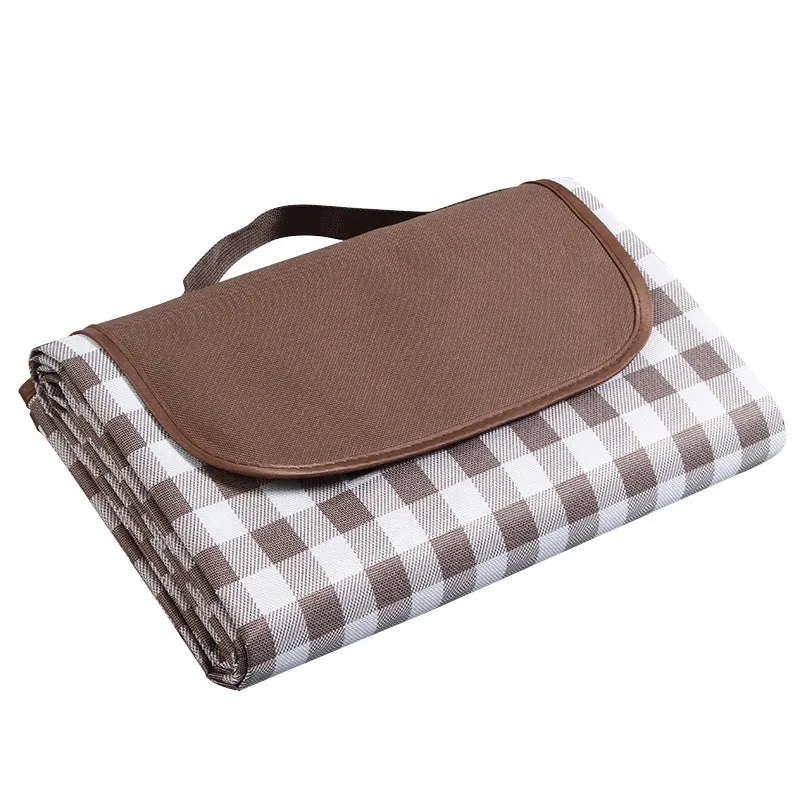 Picnic mat damp proof mat beach tent mat outdoor lattice portable folding Oxford cloth picnic mat