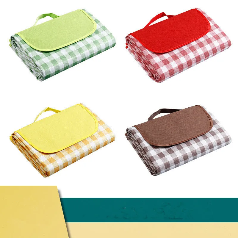 Picnic mat damp proof mat beach tent mat outdoor lattice portable folding Oxford cloth picnic mat