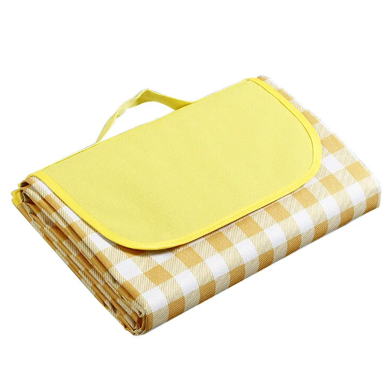 Picnic mat damp proof mat beach tent mat outdoor lattice portable folding Oxford cloth picnic mat