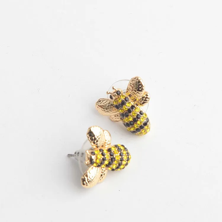 Picnic Perfect Pave Bee Stud Earrings