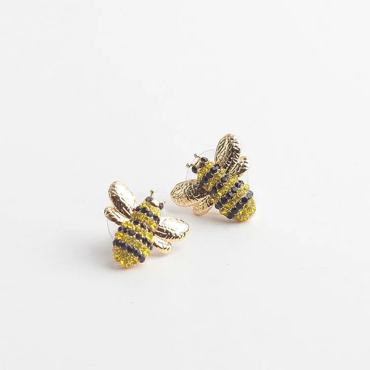 Picnic Perfect Pave Bee Stud Earrings