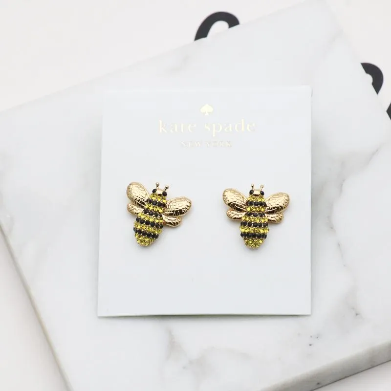 Picnic Perfect Pave Bee Stud Earrings