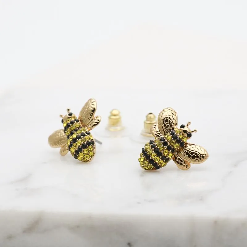 Picnic Perfect Pave Bee Stud Earrings
