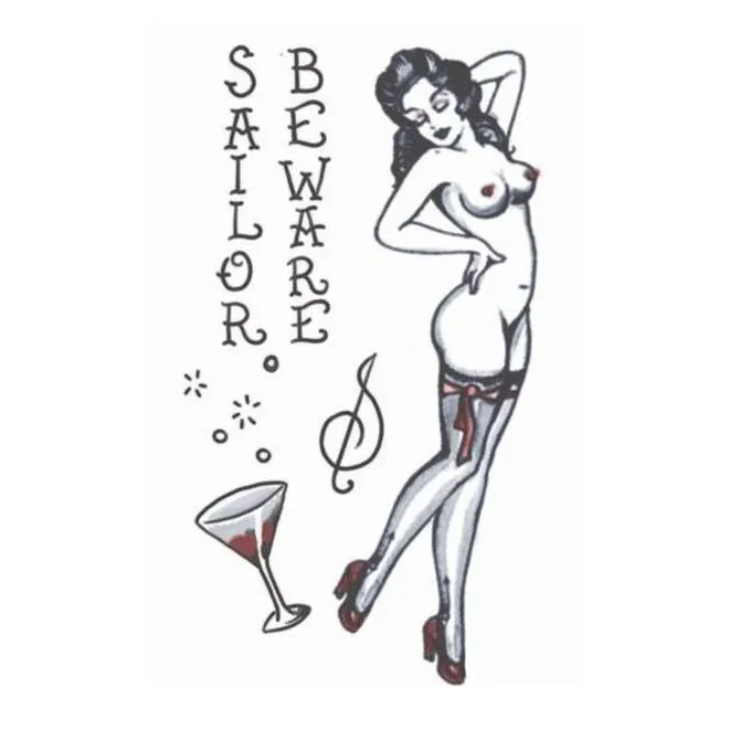 Pin Up – 40’s Girl – Temporary Tattoo