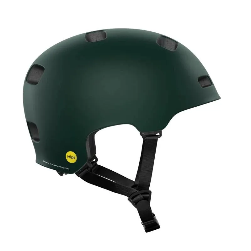 POC Crane Mips Helmet - Moldanite Green Matt -