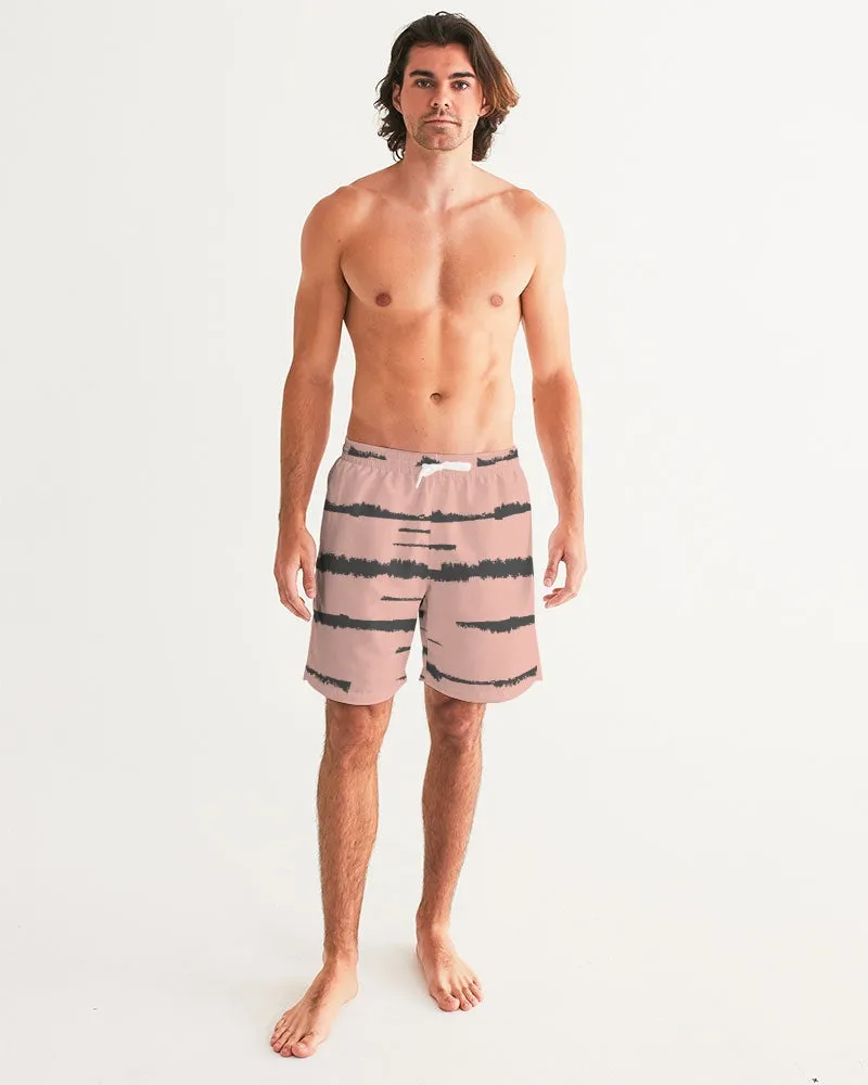 Pop Elements On Pink Masculine Swim Trunk