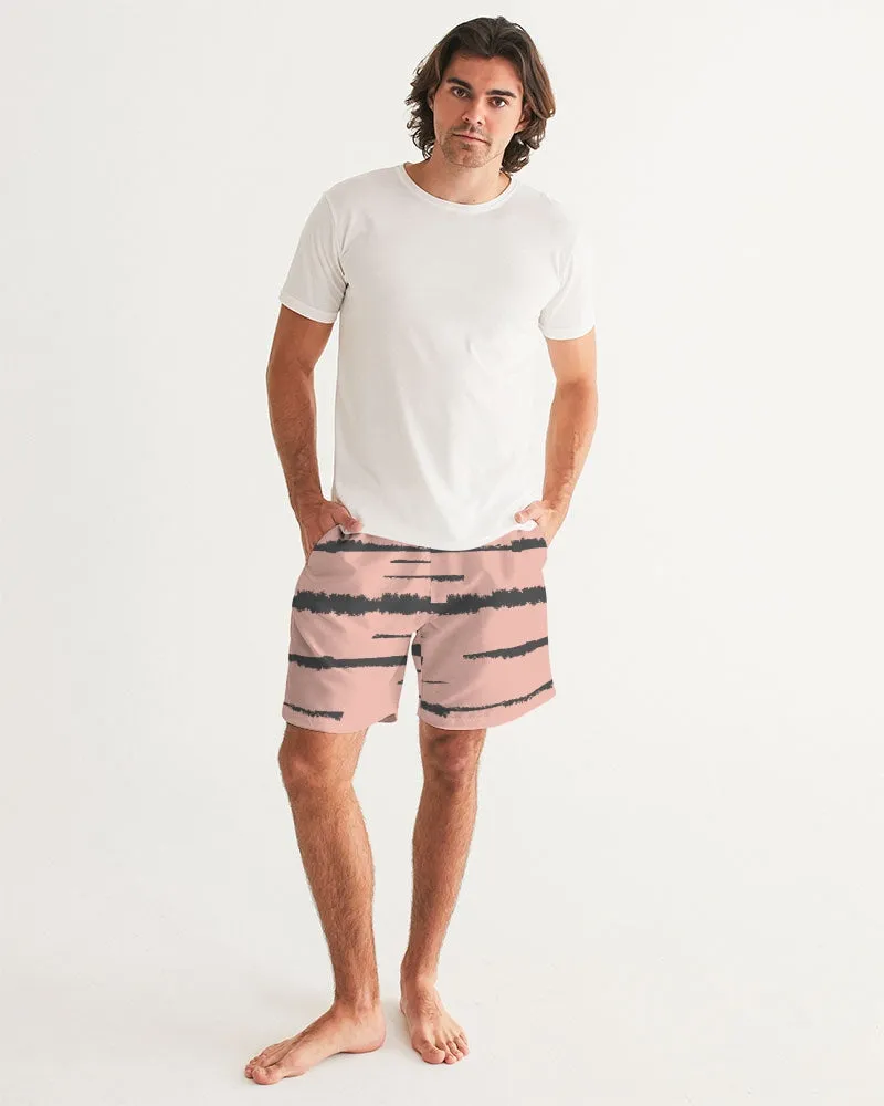 Pop Elements On Pink Masculine Swim Trunk
