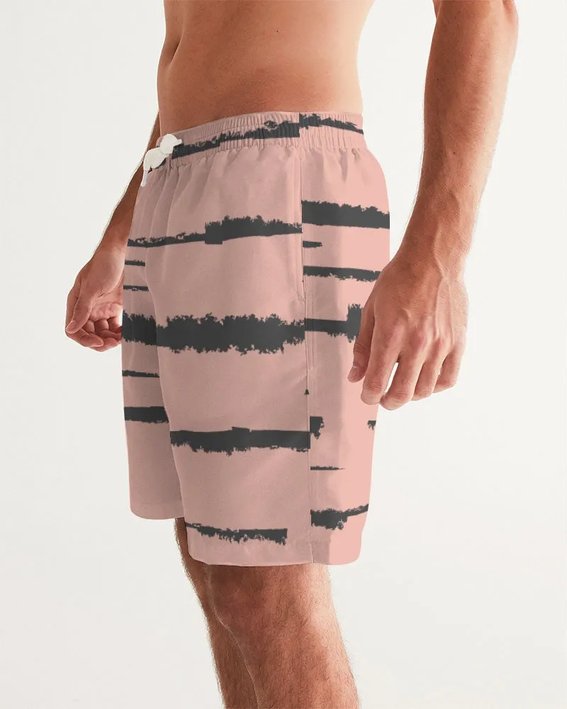 Pop Elements On Pink Masculine Swim Trunk