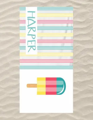 Popsicle Pink Beach Towel