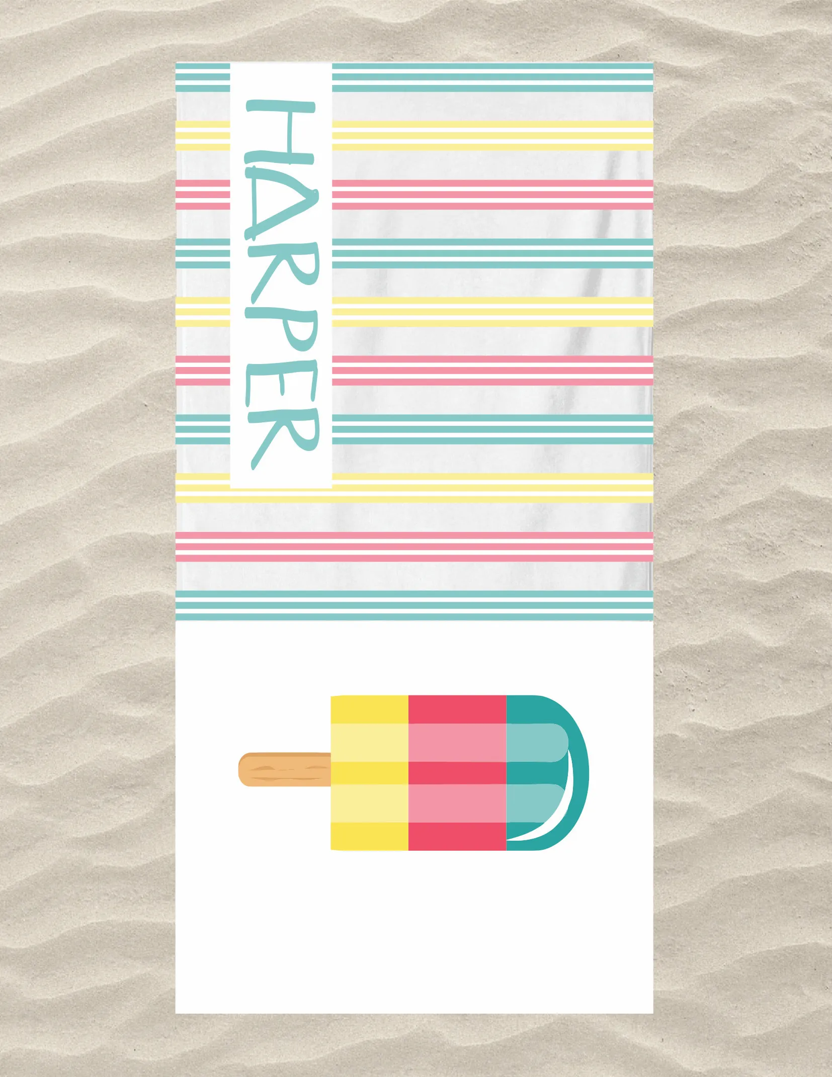 Popsicle Pink Beach Towel
