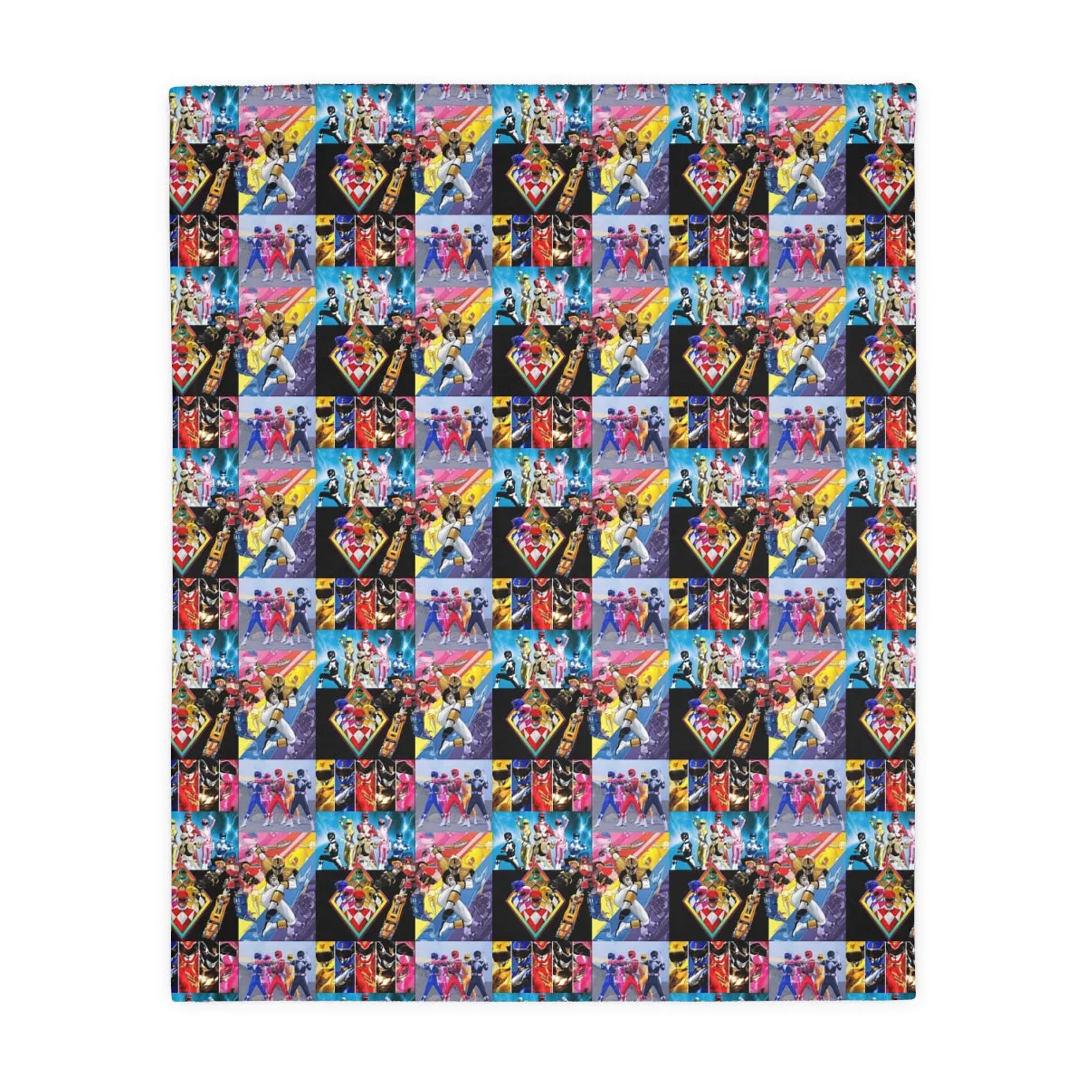 Power Ranger Velveteen Minky Blanket (Two-sided print)