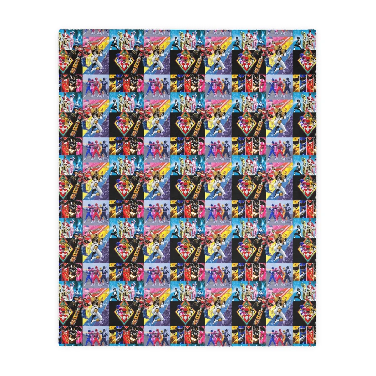Power Ranger Velveteen Minky Blanket (Two-sided print)