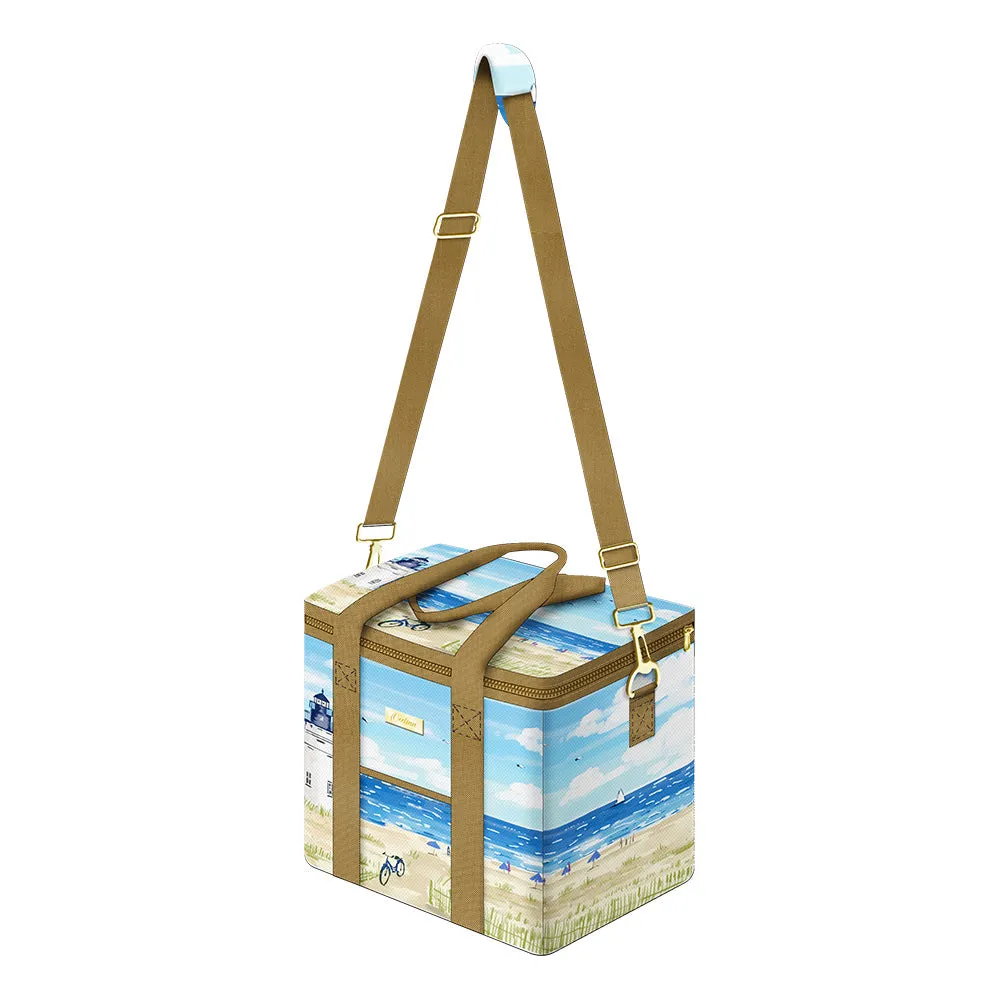 Practical Cooler Bag for The Ultimate Picnic Choice with a Beach Lighthouse Design