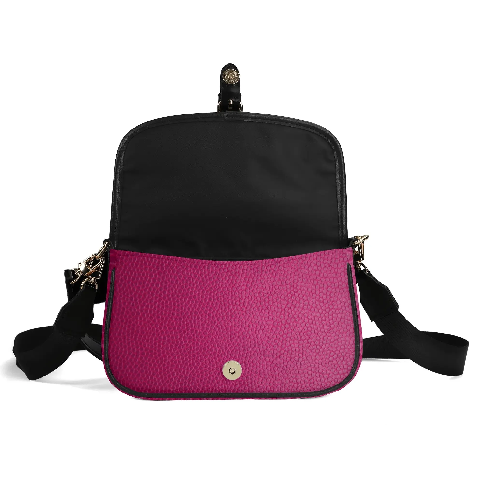 Printed PU Leather Chain Accent Shoulder Bag