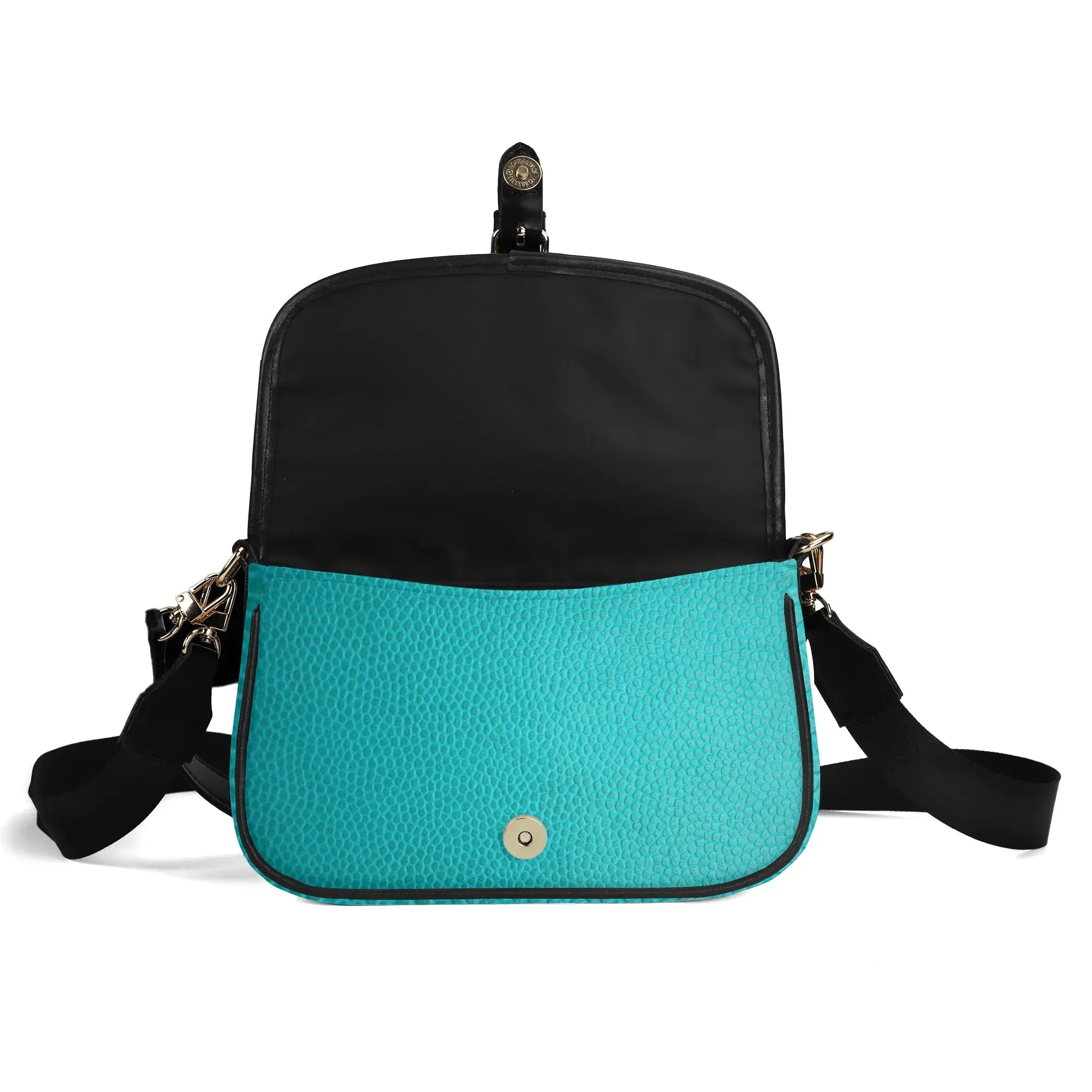 Printed PU Leather Chain Accent Shoulder Bag