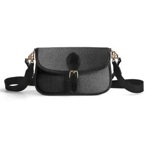 Printed PU Leather Chain Accent Shoulder Bag
