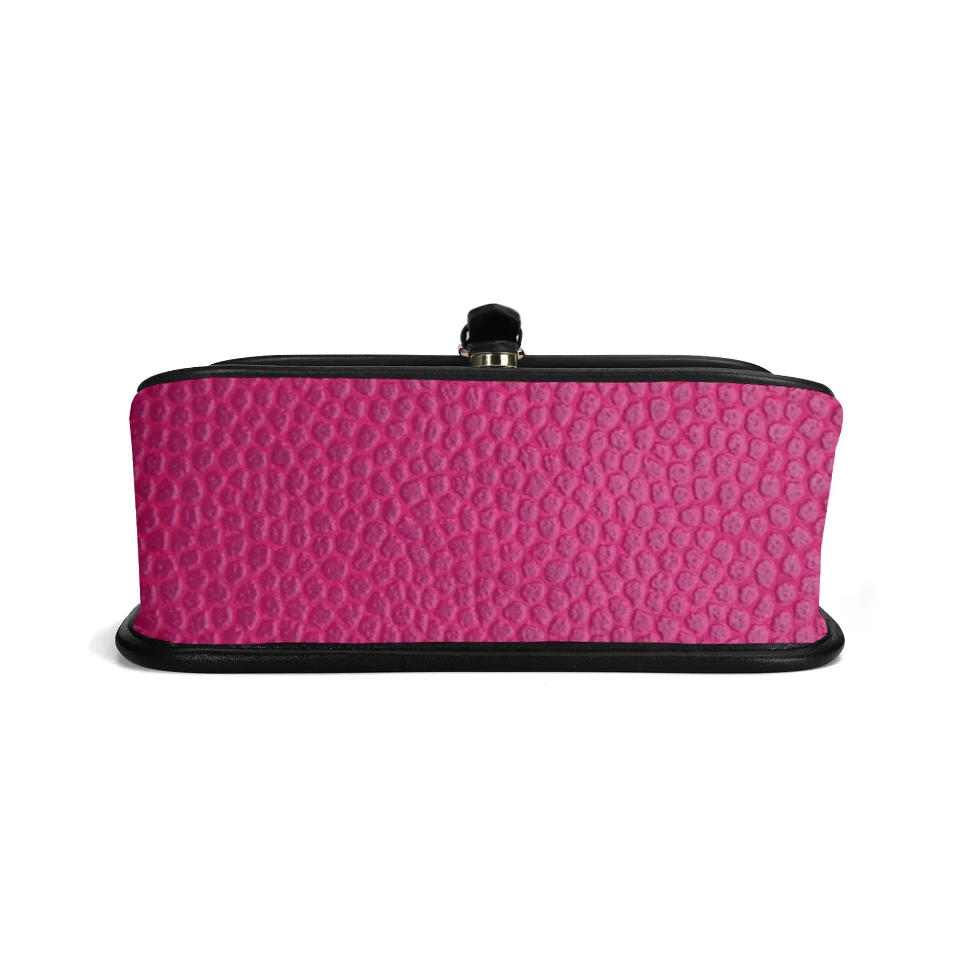 Printed PU Leather Chain Accent Shoulder Bag