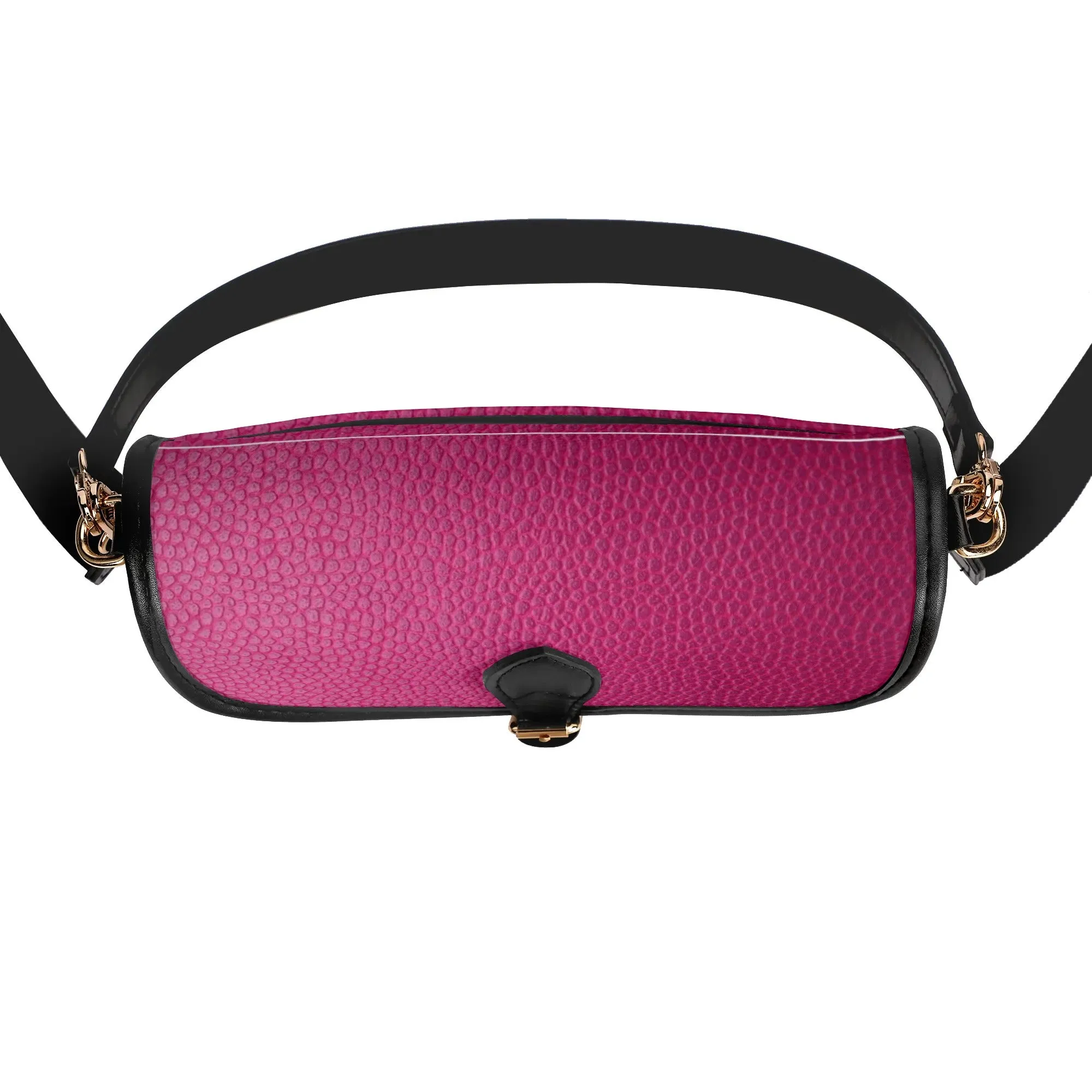 Printed PU Leather Chain Accent Shoulder Bag