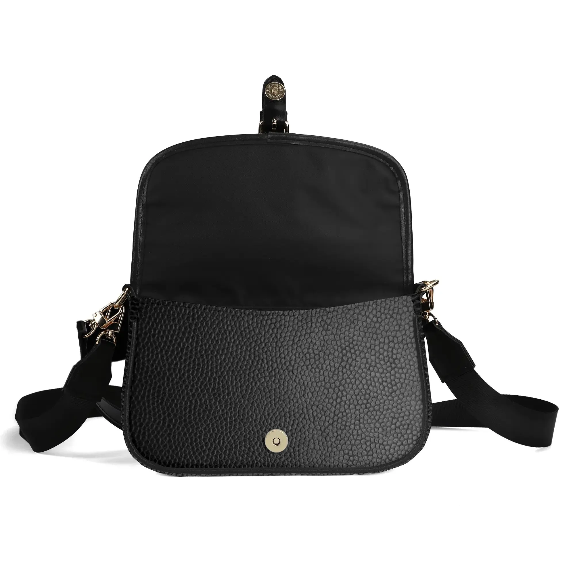 Printed PU Leather Chain Accent Shoulder Bag
