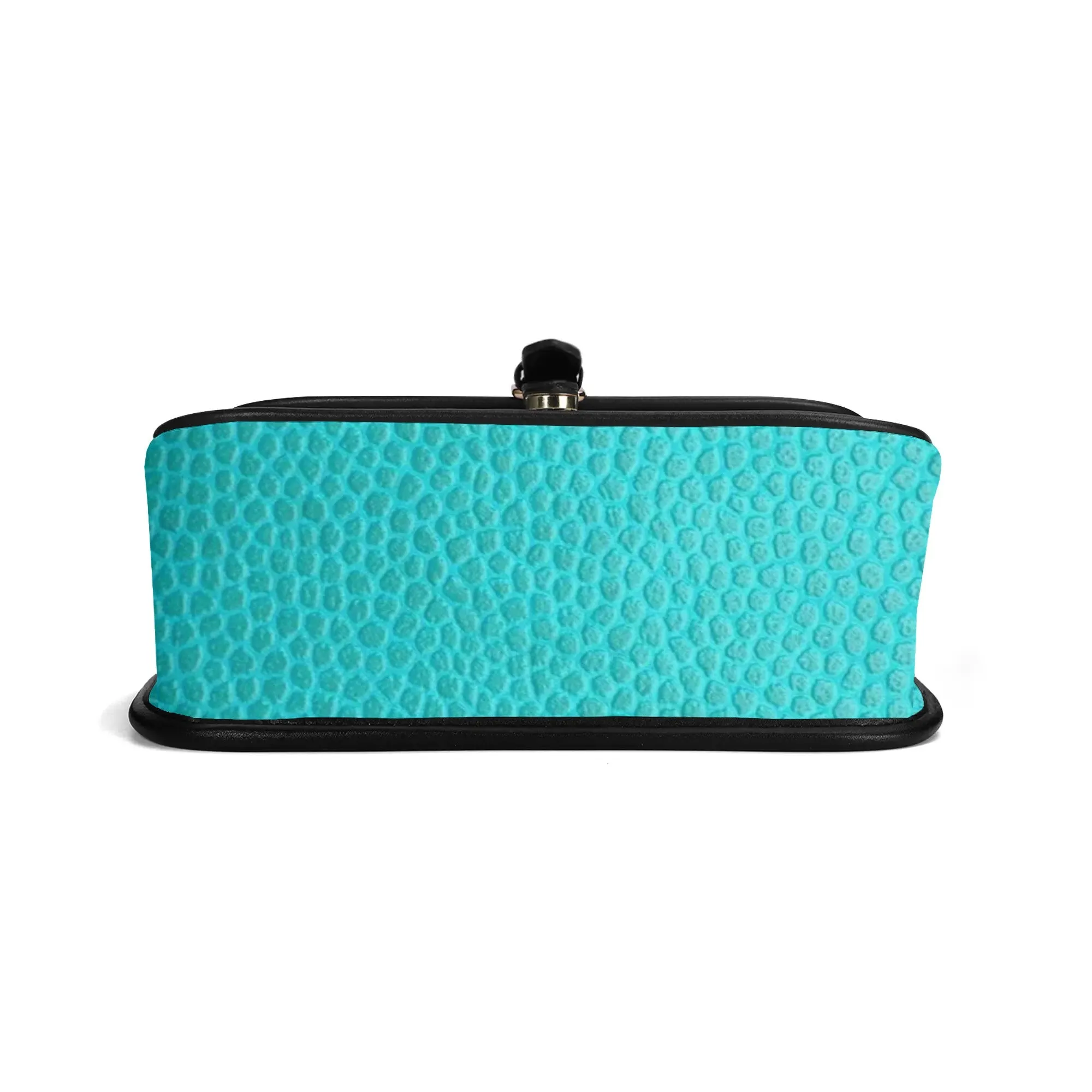 Printed PU Leather Chain Accent Shoulder Bag