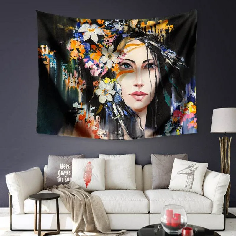 Printed wall hanging beach blanket