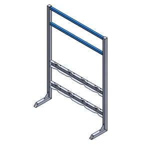 Process Station Gas Cylinder Rack (1x4)