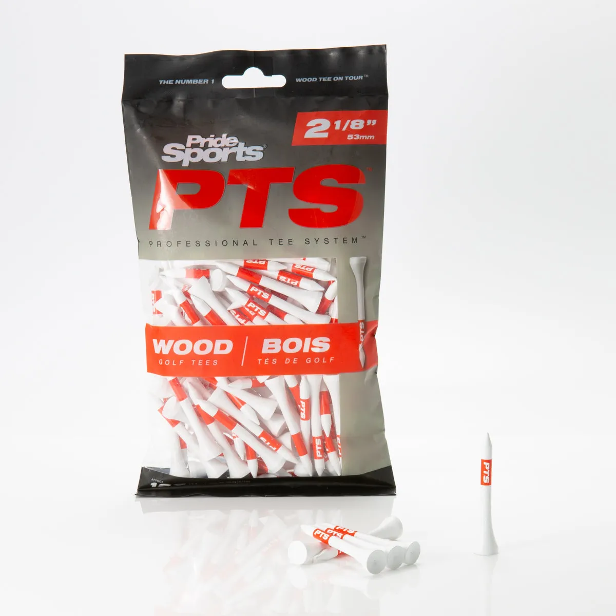 PTS Wood Golf Tees RETAIL BAGS
