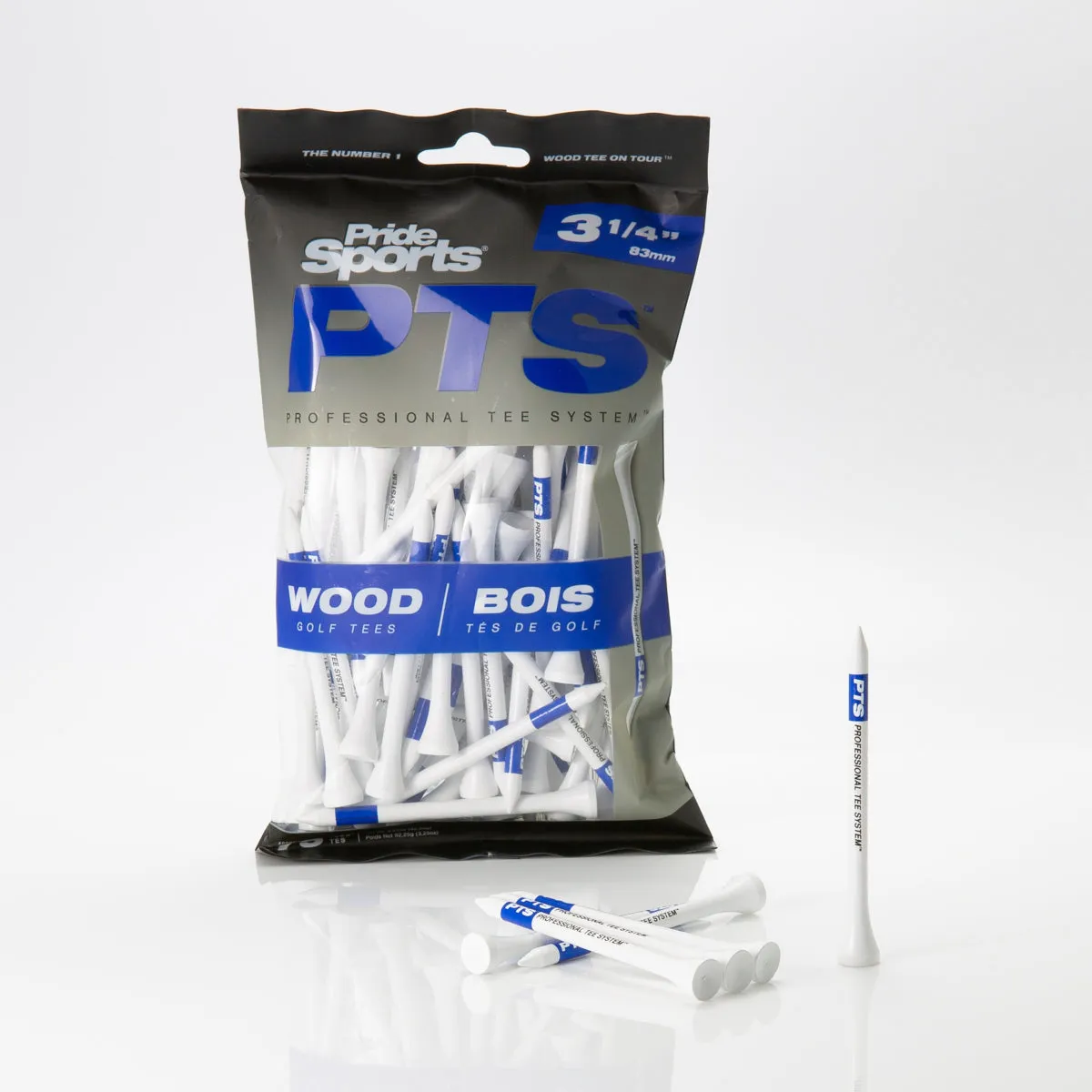 PTS Wood Golf Tees RETAIL BAGS