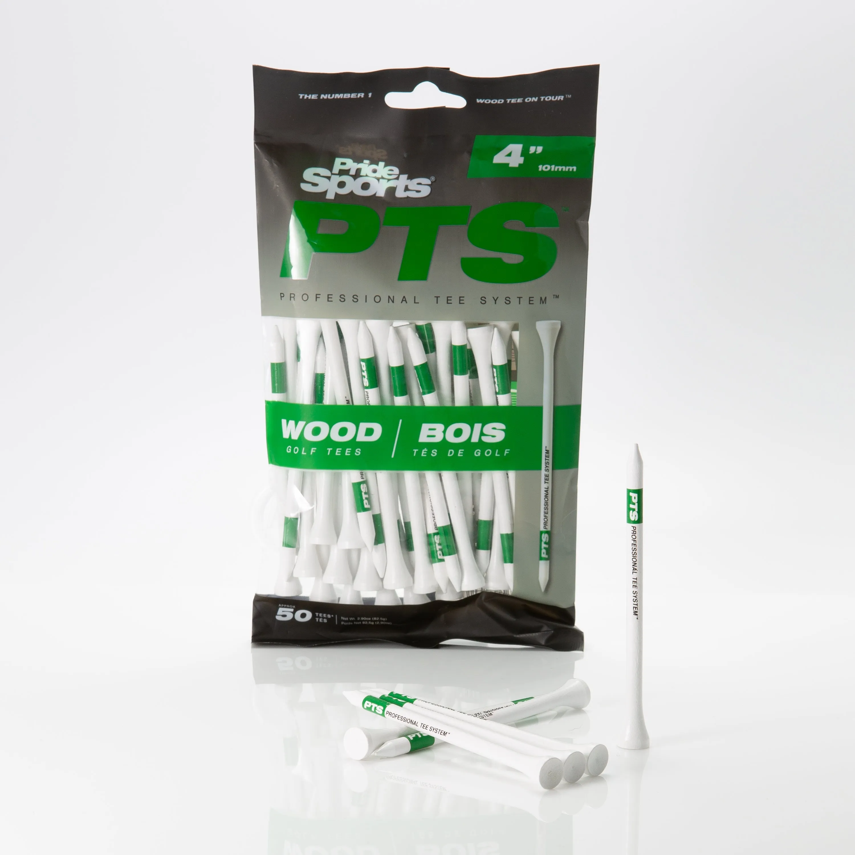 PTS Wood Golf Tees RETAIL BAGS