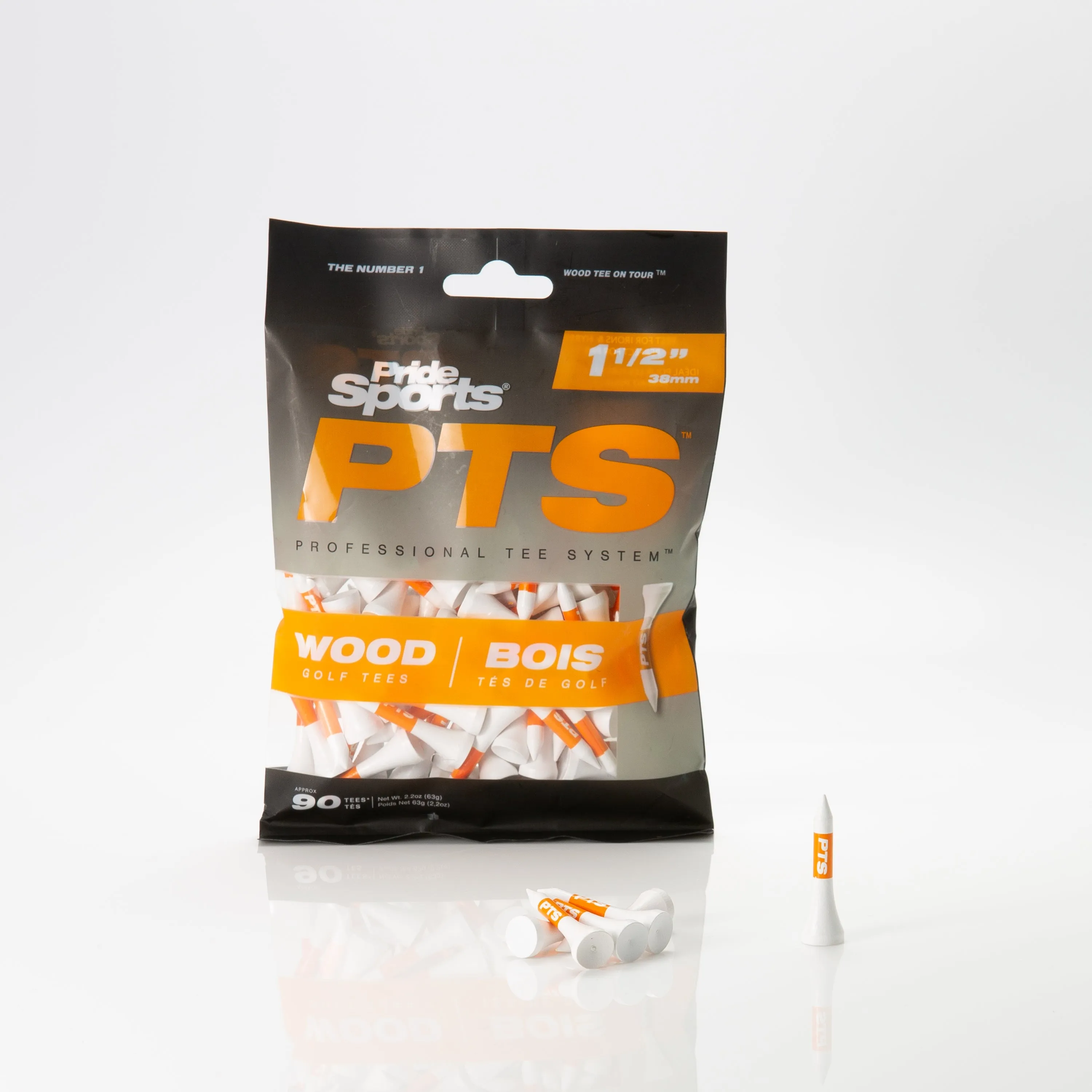 PTS Wood Golf Tees RETAIL BAGS