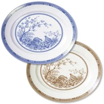 Quail China 12" Oval Platter
