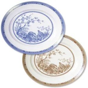 Quail China 12" Oval Platter