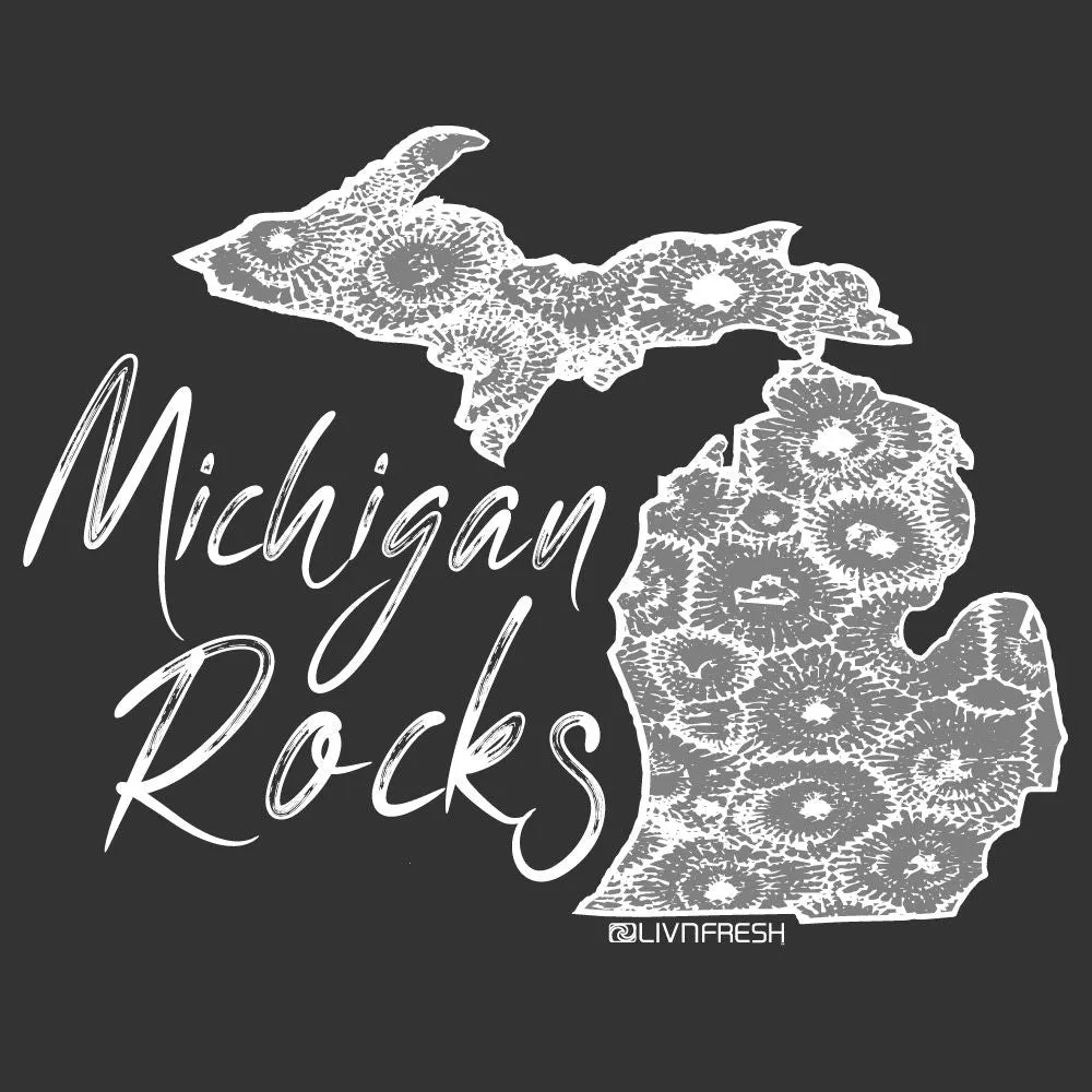 "Michigan Rocks Petoskey Stone" Distressed Comfort Hat