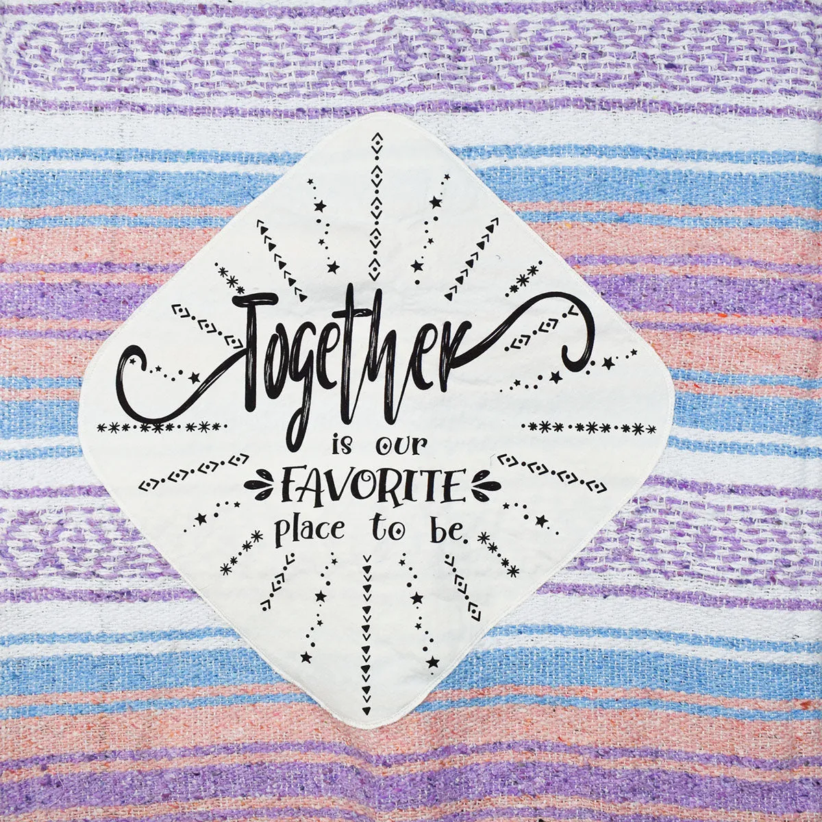 "Together" - Purple/Pink Throw - Falza Mexican Blanket - Wholesale