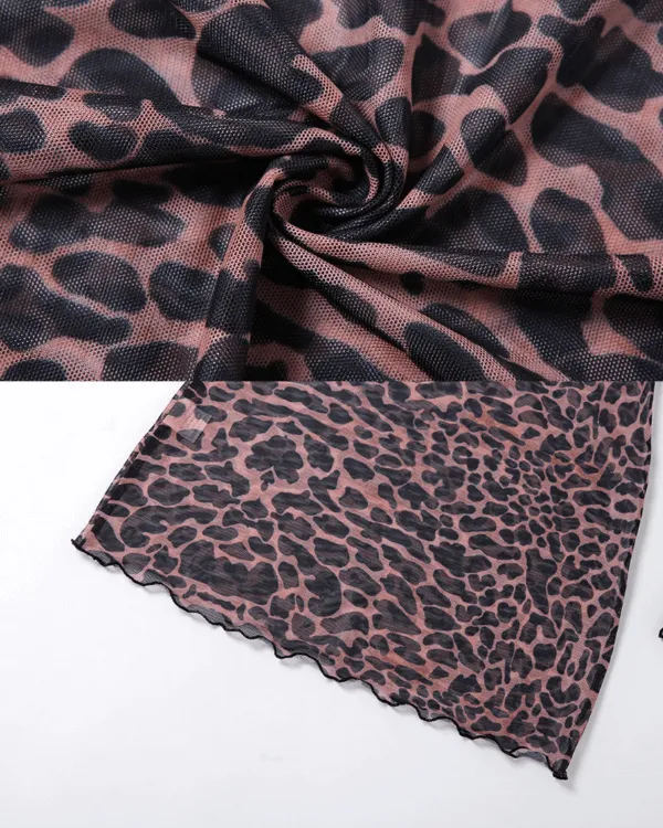 Rückenfreies Kleid Wild Leo
