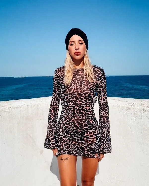 Rückenfreies Kleid Wild Leo