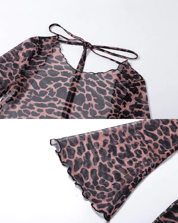 Rückenfreies Kleid Wild Leo