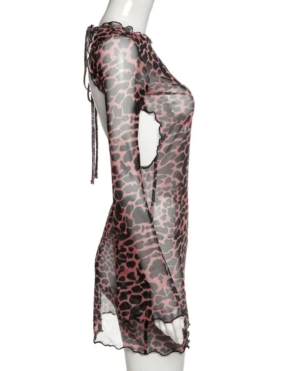 Rückenfreies Kleid Wild Leo