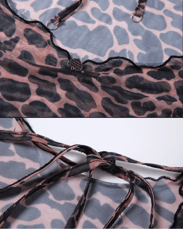 Rückenfreies Kleid Wild Leo