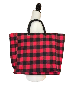 Red & Black Plaid Tote