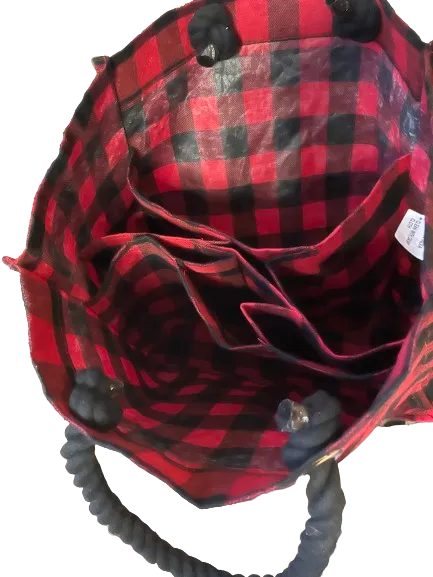 Red & Black Plaid Tote
