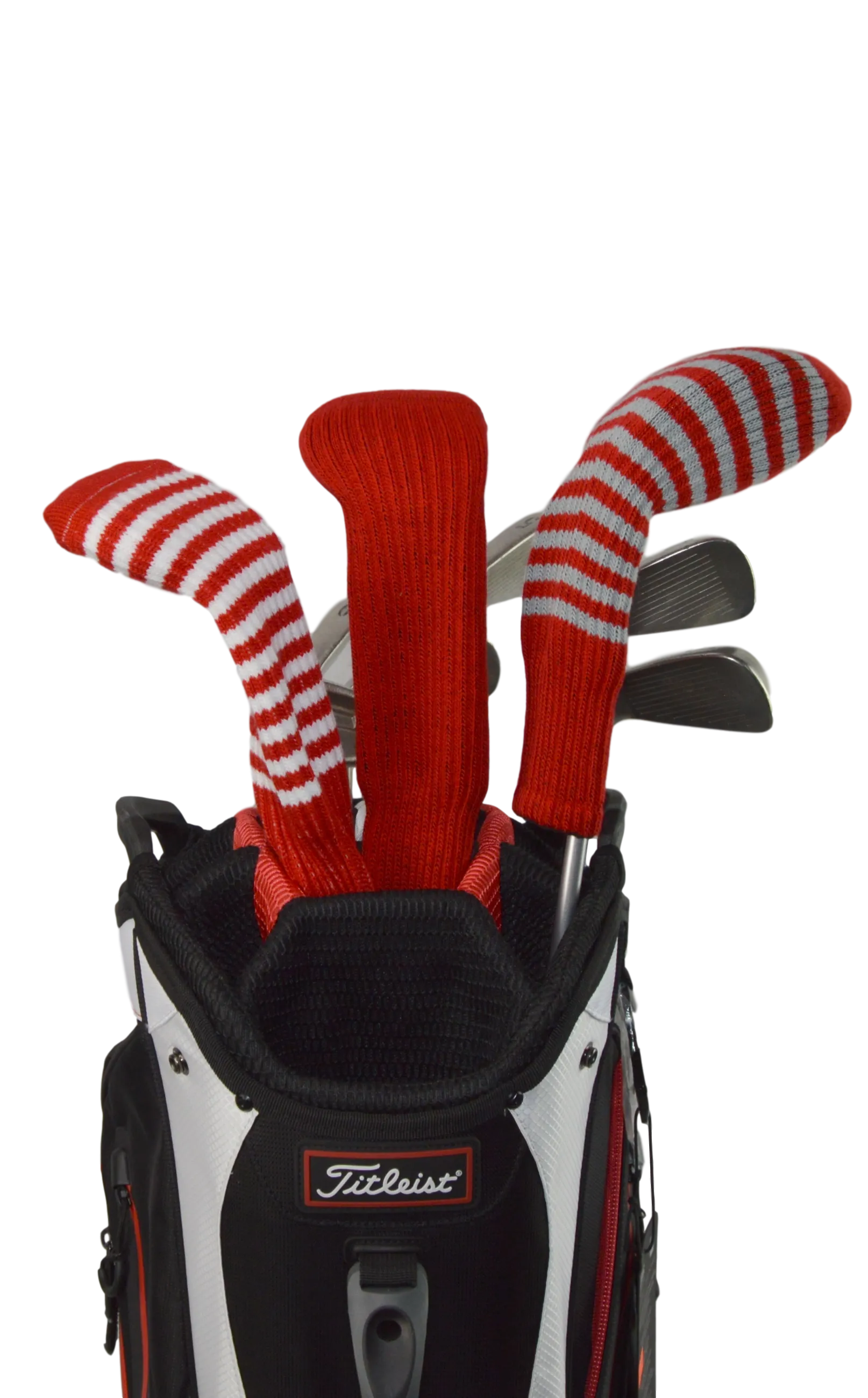 Red and White Club Sock Golf Headcover