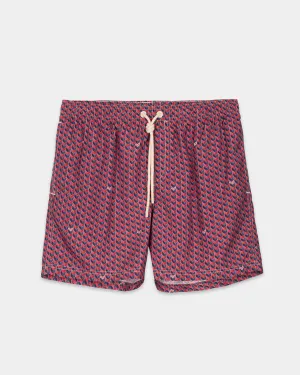 Red Grains Swim Shorts