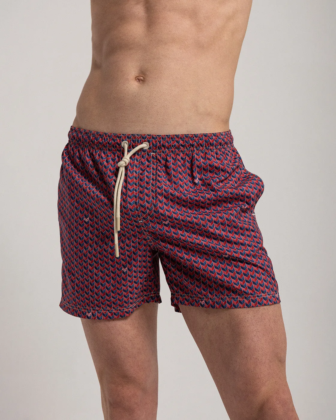 Red Grains Swim Shorts