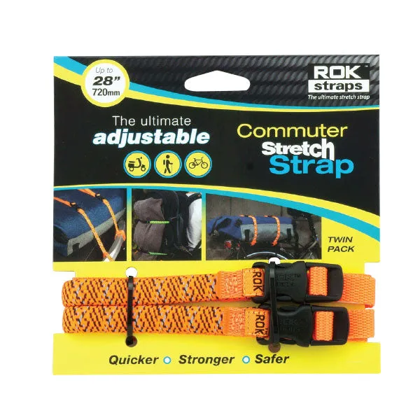ROK STRAP 1/2X28" ORG REFLEC